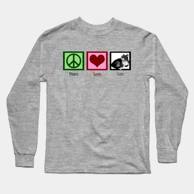 Peace Love Cats Long Sleeve T-Shirt by epiclovedesigns